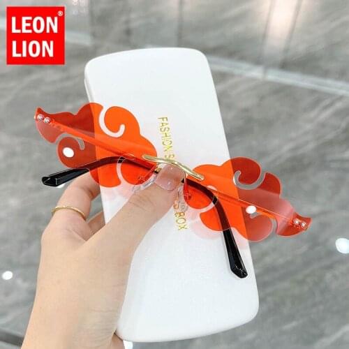 Leonlion Rimless Sunglasses Women 2021 Luxury Brand Metal Frame Sun Glasses Women Small Frame Punk Shades for Women Wholesale