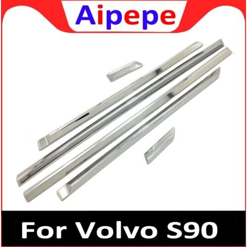 Car styling Auto Side Skirt Car ABS chrome Sticker Side Body Door Decoration Sticker Trim for Volvo S90 auto Accessories