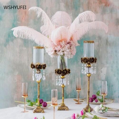 Wedding table romantic light luxury vase furnishings decorative furnishings creative living room flower arrangement table