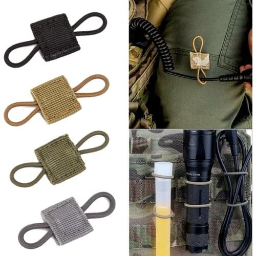 Tactical Military Webbing Buckle Army Airsoft Binding Retainer Elastic Rope Outdoor Climbing Hunting Backpack Molle Buckle