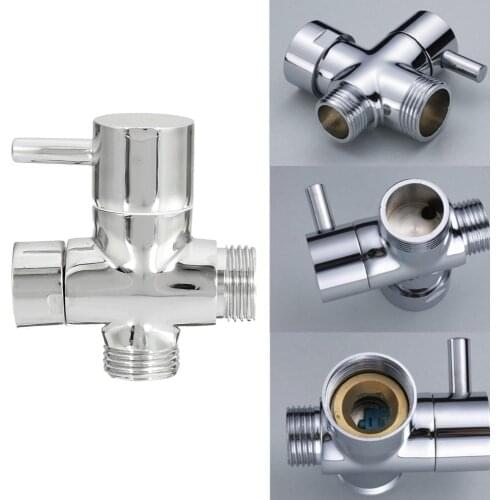 New 3 ways T-adapter Valve for Diverter Brass Bath Toilet Bidet Sprayer Shower Head Bathroom Accessories