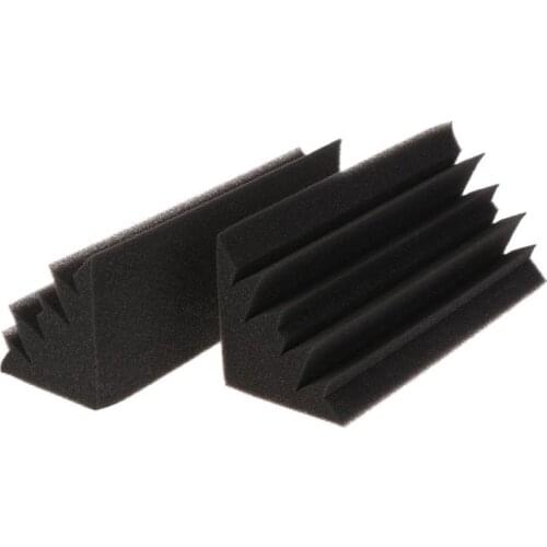 4pcs Corner Bass Trap Acoustic Soundproofing Polyurethane Foam Sound Absorption Treatment