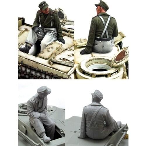 1/35 StuG crewman, Resin kit soldiers GK, Military subject matter of WWII, Scene combination, Uncoated No colour