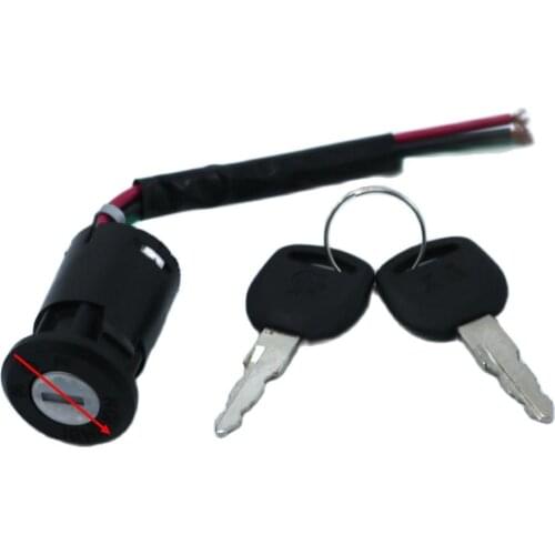 2pcs/lot Electric Bicycle Ignition on/off key Switch (Middle head type)