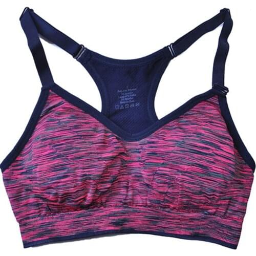 2019 New Quick Dry Sports Bra Women Padded Wirefree Adjustable Shakeproof Fitness Gym Workout Push Up Seamless Yoga Running Tops