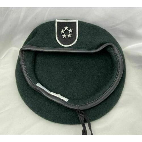 US Army 5th Special Forces Group Blackish Green Beret Officer 5 Star General Rank Hat Military Store