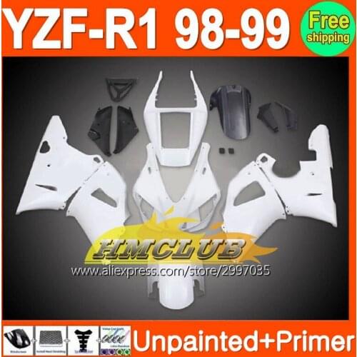 Bodys Unpainted+Primer Fairing For YAMAHA YZF-R1 1998-1999 YZF R1 YZFR1 R 1 YZF1000 YZF 1000 98 99 1998 1999 Fairings