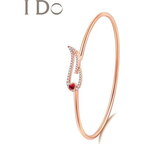 I Do Wings Series 2021 Trend Genuine Ruby and Diamond Bracelet 18 K Gold Diamond Bracelet Elegant Fine Jewelry Love Gift