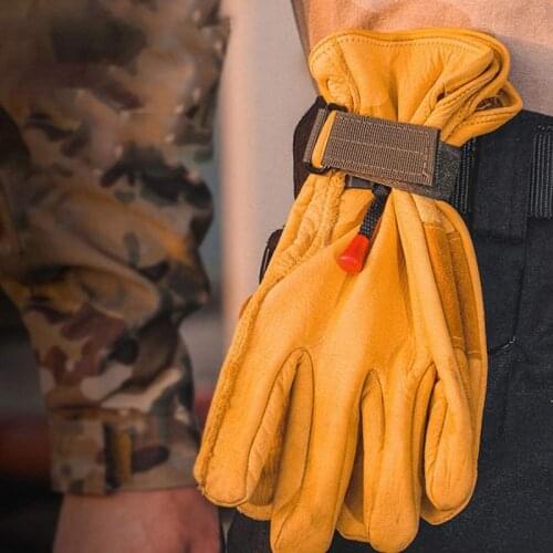 Key Ring Chain Heavy Duty Firefighter Glove Strap Mini Carabiner Clips Adjustable Glove Holder For Camping Hiking Working new