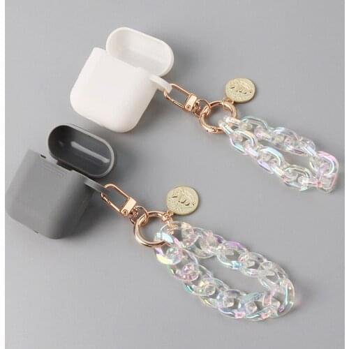 New Dream Alloy Keychain Button Chain Acrylic Key Pendant Ring For Women Couple Bag Bluetooth Headset Pendant Key Chains Gifts