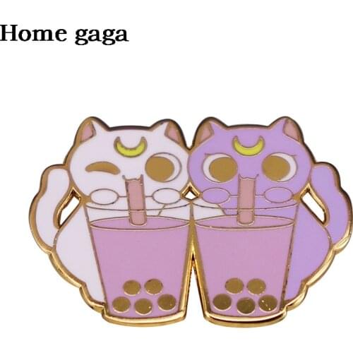 DB437 Homegaga Kawaii Cat Badges on Backpack Brooches Badges for Clothing Badges Enamel Pins for Backpacks Clothing Lapel Pin