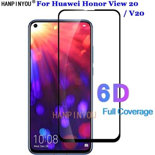 For Huawei Honor View 20 / V20 6.4" 6D 5D 9D Full Glue Full Coverage Tempered Glass 9H Premium Screen Protector Film