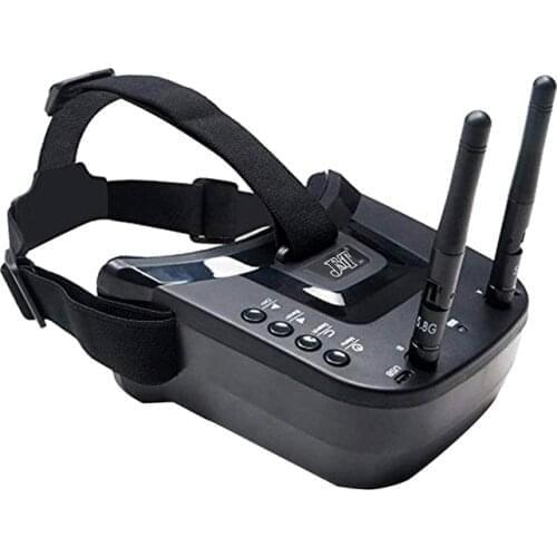 Dual Antenna 5.8G 40CH Mini FPV Goggles 3 inch 480 X 320 Display Built-in 3.7V 1200mAh Battery for RC Racing Drone Aircraft Quad