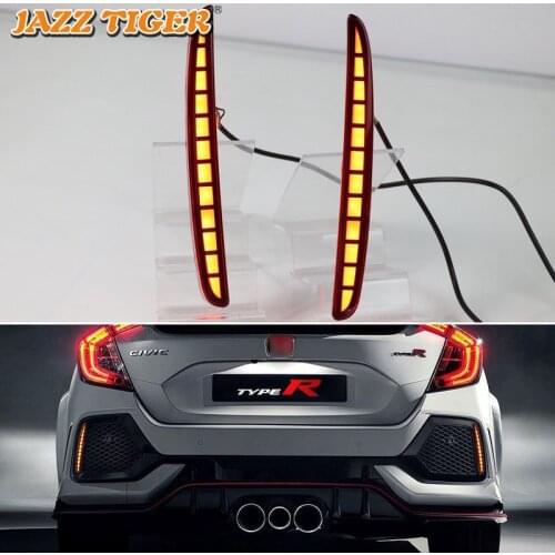Rear Bumper Lights for Honda Civic Hatchback 2016 2017 2018 2019 2020 Led Stop Signal for Cars Fog Lights Lada Vesta Reflectors