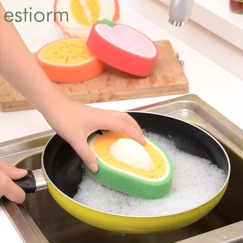 Dish Washing Sponge,Cute Cartoon Scrub Cleaning Sponge for Dishes,Pots and Pans - Multi-Purpose Non Scratch Scouring Pad