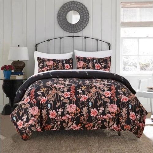 2018 New USA Twin Queen king duvet cover sets 2/3pcs one set microfiber bedding set black and white base quilt cover set