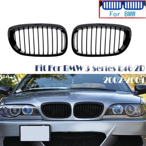 M Performance Car Front Bumper Racing Grills Grilles Replacement For BMW 3 Series E46 Coupe M3 2002 2003 2004 2 doors 2D E39