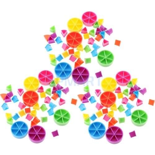 Pack of 126 Pieces Trivial Pursuit Game Pieces Pie Wedges Parts Learning Math Fractions Kids DIY Toy Gift