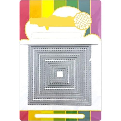 2021 New Square Frame Nesting Metal Cutting Dies For DIY Craft Making Paper Greeting Card Background Scrapbooking No Clear Stamp