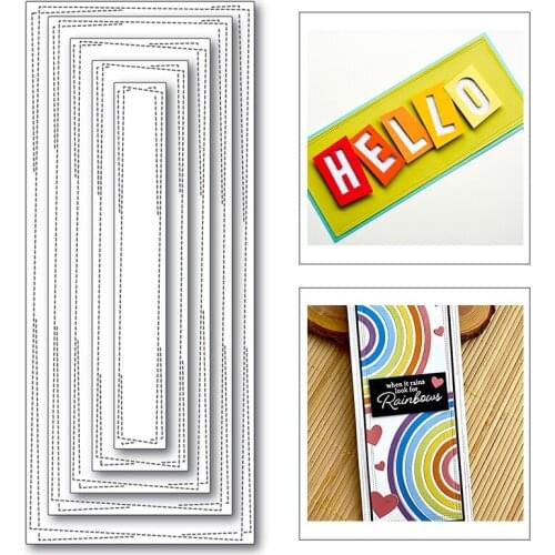 New Square Metal Cutting Dies Nesting Edge Design 2021 for DIY Scrapbooking Album Craft Making Greeting Card No Clear Stamps