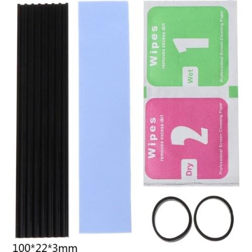 1Set Heatsink Heat Dissipation Radiator M.2 NGFF Cooling Heat Sink Heat Thermal Pads for M.2 NGFF 22110 PCI-E NVME SSD
