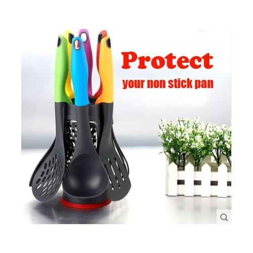 Silicone Cooking Tools 7 Pcs/set for Non-stick Cookware utensilhos de cozinha sushi Kitchen tools cuisine espatula kitchenaid