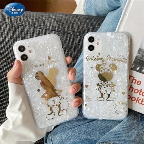 DISNEY 2021 Minnie Silicone Case for IPhone 11 Pro Xs Max iPhone 7 8 Plus 12 Official Liquid Silicon 360 Full Cover zz0609