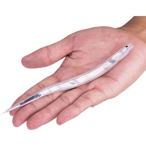 15CM/20CM/28CM Sea Fishing LuminousTransparent Soft Fish Boat Fishing Lure Knife-fish Color Built-In Reflector Bionic Bait