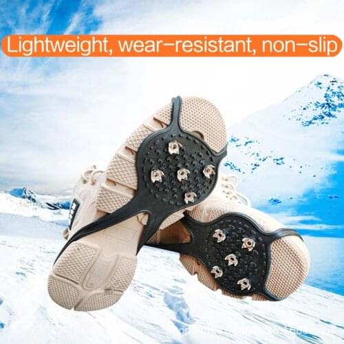 Outdoor calabash crampon winter snow type five teeth crampon portable scenic spot simple non-slip shoe overshoe chain 5 teeth