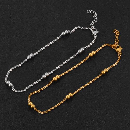 Womens Stainless Steel Chain Fashion Personality Bracelet Gold