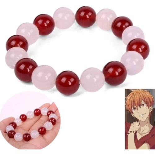 1pcs Fruits Basket Kyo Sohma Bracelet Beads Anime Cosplay Accessories Women Men Wristband Prop Creative Jewelry Decor Gifts