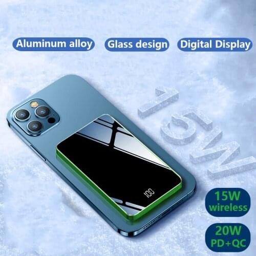 10000mAh Magnetic Wireless 15W Fast charging powerbank Power Bank Charger For iphone 12 13 Magnet Portable Mobile Phone Battery