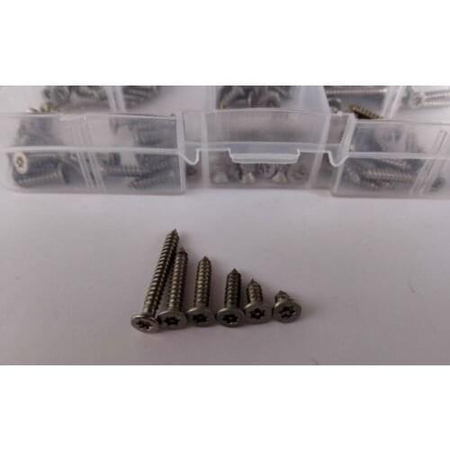120pcs M2.9 Torx Countersunk Head With Column Self-tapping Screws Assortment