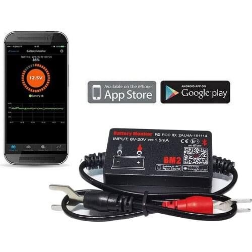 12V 1.5mA Car Battery Bluetooth 4.0 Tester Diagnostic Battery Monitor Instrument BM2 Battery Monitor Tester For Car Auto Tools