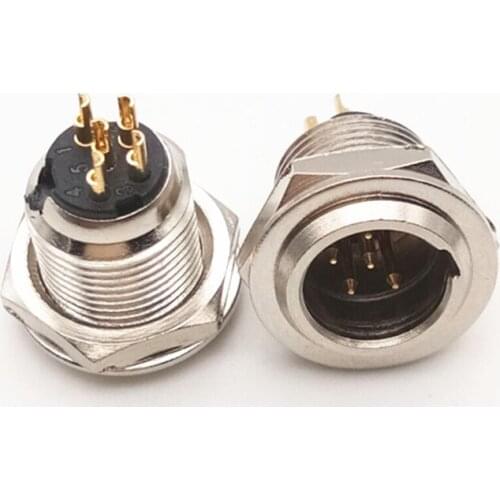 20pcs 5 pin Male Mini XLR with Screw Jack Audio Microphone Chassis TB5M match TA5F Adapter for MIC Microphone Audio Connector