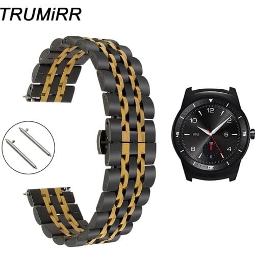 22mm Stainless Steel Watchband Quick Release Strap for LG G Watch W100 W110 Urbane W150 Pebble Time / Steel Wrist Band Bracelet