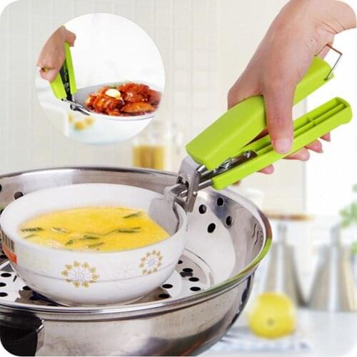 Stainless Steel Anti-Hot Pot Pan Hot Dish Plate Bowl Gripper Clip Kitchen Tool Bowl Holder Dish Clamp