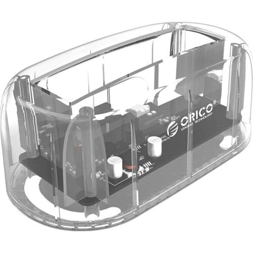 ORICO 2.5"3.5" Transparent Design USB3.0 to SATA3.0 HDD Docking Station Support 8 TB Hard Disk Drive Tool Free for Notebook PC