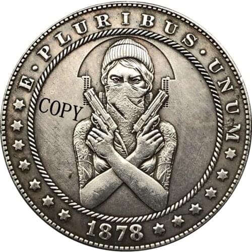 Hobo Nickel 1878-CC USA Morgan Dollar COIN COPY Type 184