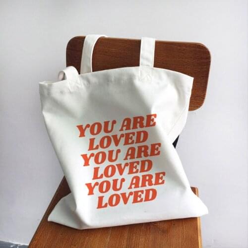 Ladies Handbags Girl Power Quotes Canvas Tote Bag High Capacity Shopping Travel Women Eco Reusable Shoulder Shopper Bags