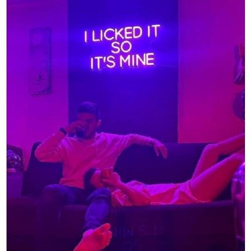 Custom I LIKED IT SO LETS MINE Led Flex Transparent Neon Sign Light Wall Hanging for Home Room Shop Party Wedding Decoration