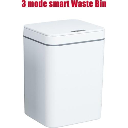 16L Intelligent Trash Can Automatic Sensor Dustbin Smart Sensor Electric Waste Bin Home Rubbish Can For Kitchen Bathroom Garbage