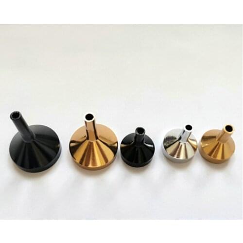 Cosmetic Small Aluminum Perfume Funnel for refill gold silver black color aluminum metal perfume funnel