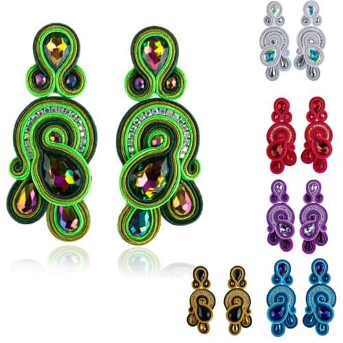 KPACTA Fashion Soutache Earring 2020 Retro Design Ethnic Style Handmade Weaving womens Earring Drop Earring Accessories