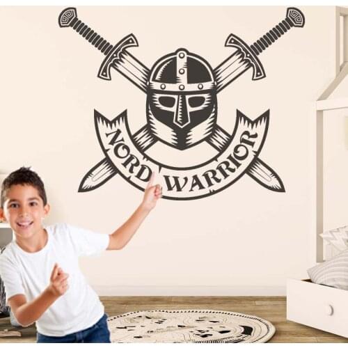 Nord Warrior North Guard Barbarian Sword Wall Decal Wall Sticker, Vinyl Wall Art, Home Decor, Wall Mural