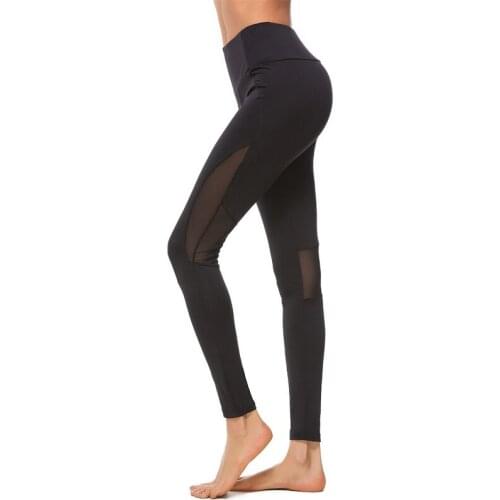 New Sexy Women Leggings Gothic Insert Mesh Design Trousers Pants Big Size Black Capris Sportswear Female Fitness Leggings
