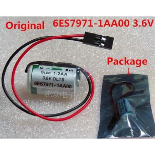 5pcs Original New 6ES7971-1AA00-0AA0 1/2AA 3.6V S7-300 PLC Lithium Battery free shipping