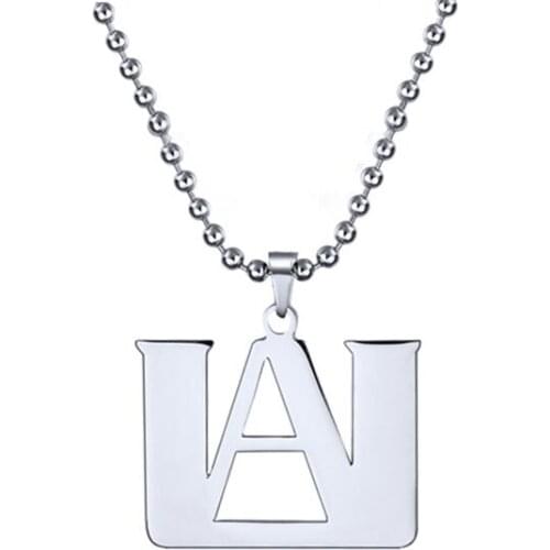 Anime My Hero Academia Pendant Necklace Boku No Hero Academia Round Strand Chain Stainless Steel Necklace Fashion Accessories