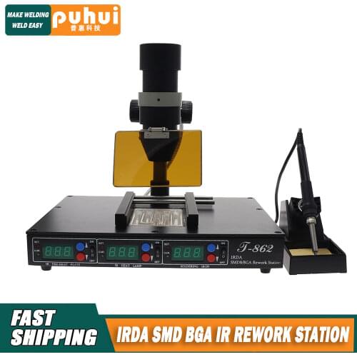 PUHUI T862 Soldering Welder IRDA Lnfrared Bga Rework Machine BGA SMD SMT Desoldering Rework Station Infrared rework station