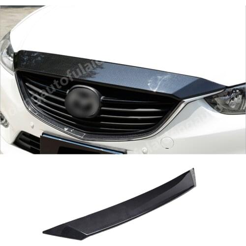 For Mazda 6 Atenza 2017-2018 Carbon fiber ABS Front Grill Grille Engine Hood Cover Trim Car Styling